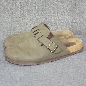 CushionAire Haze Clogs Mens 10 Green Comfortable Slip-On Clogs with Arch